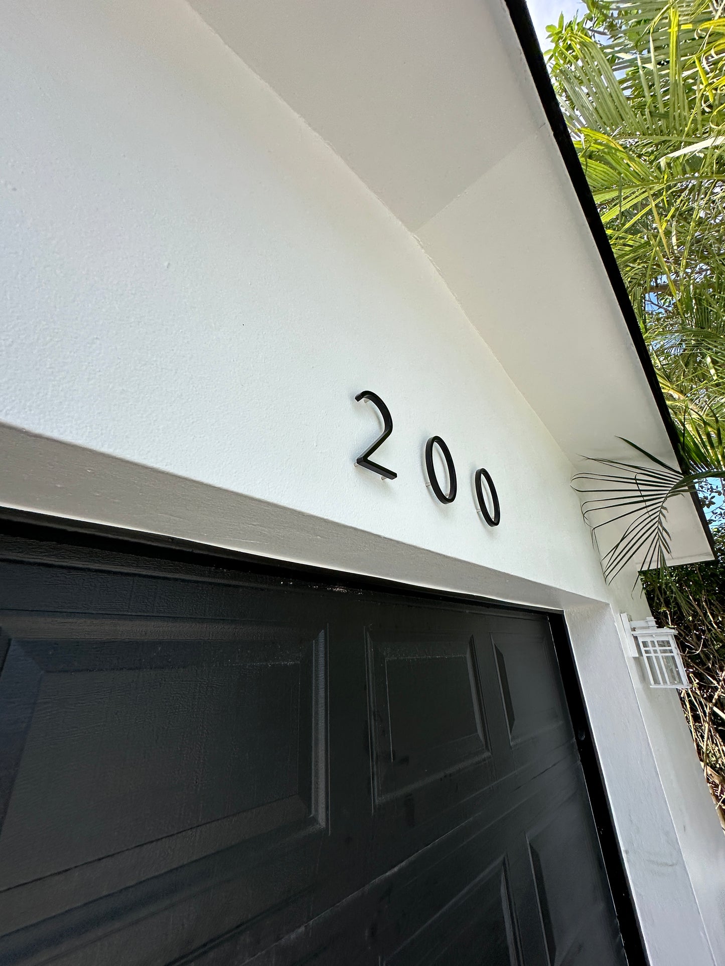 Floating Steel House Numbers 6"