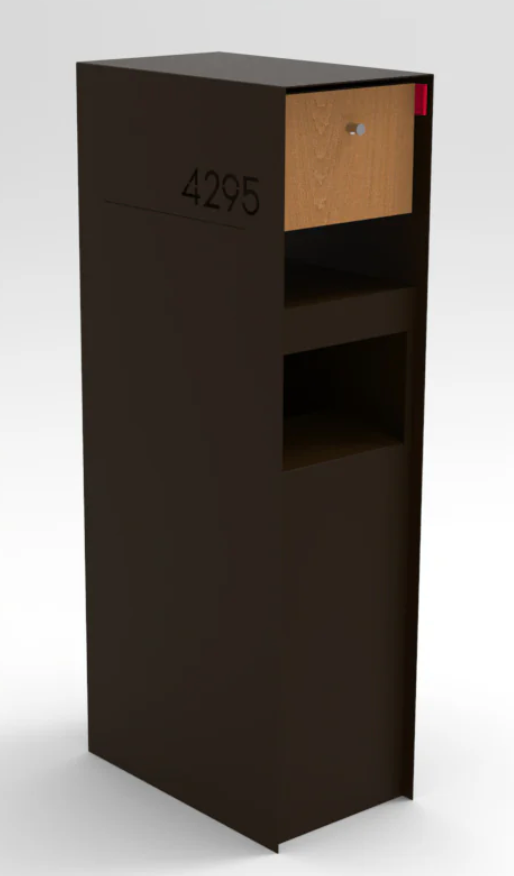 Waldo XL Parcel Brown Mailbox