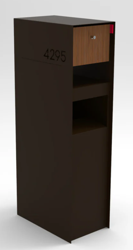 Waldo XL Parcel Brown Mailbox