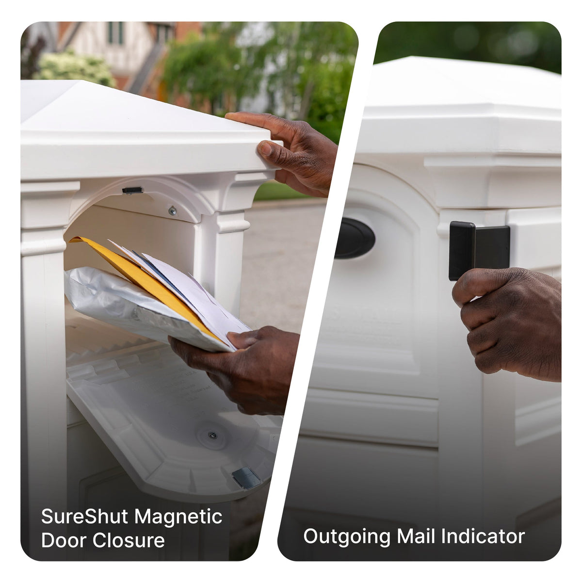 Atherton Reserve storage mailbox in Classic White