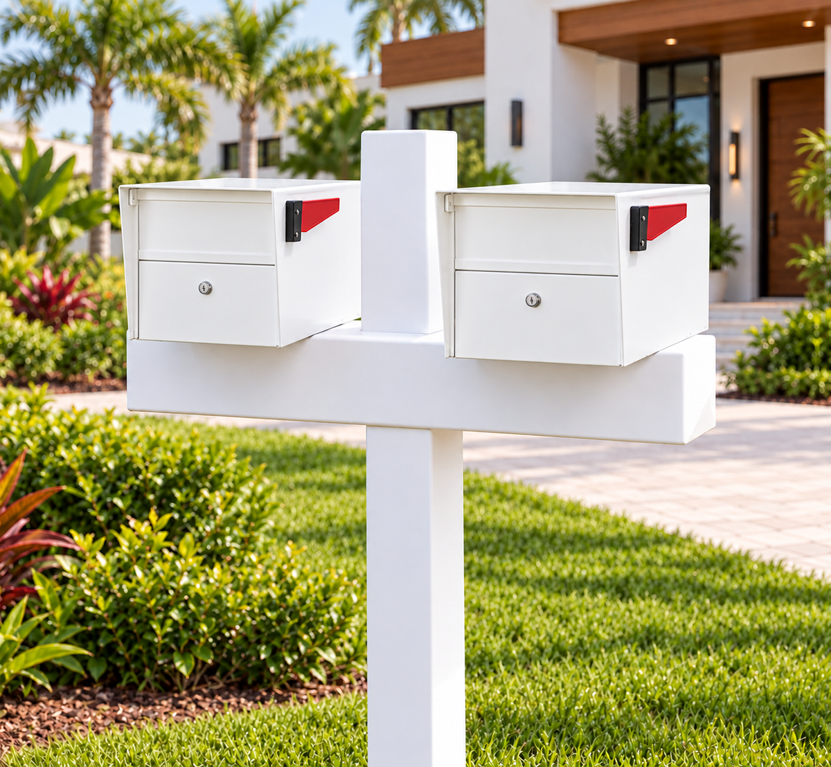Crossline Duo Vault on flat-top aluminum double post — design visualization