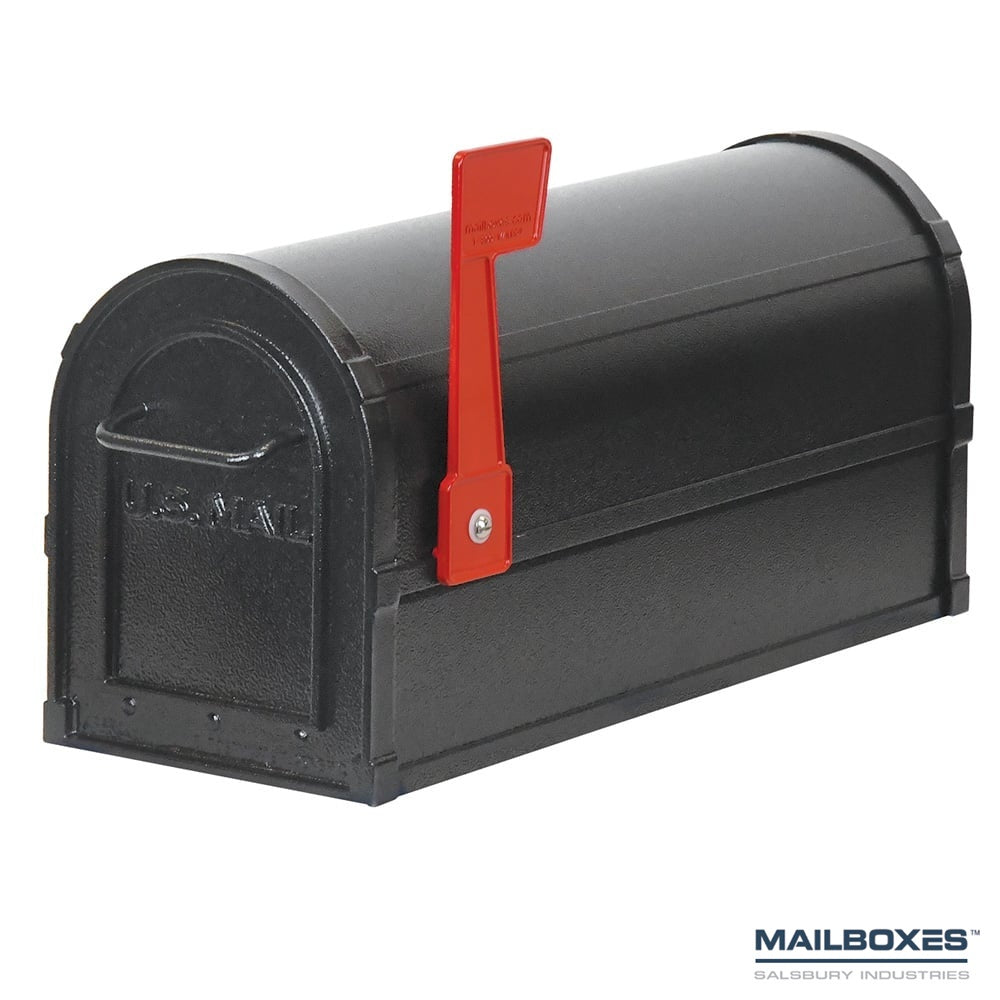 Black mailbox — manufacturer component photo