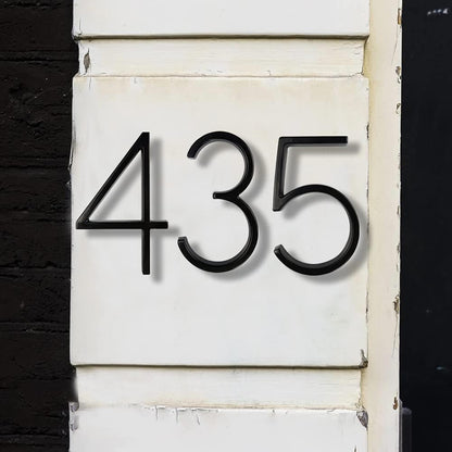 Floating Steel House Numbers 6"