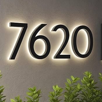 Custom LED Backlit House Numbers