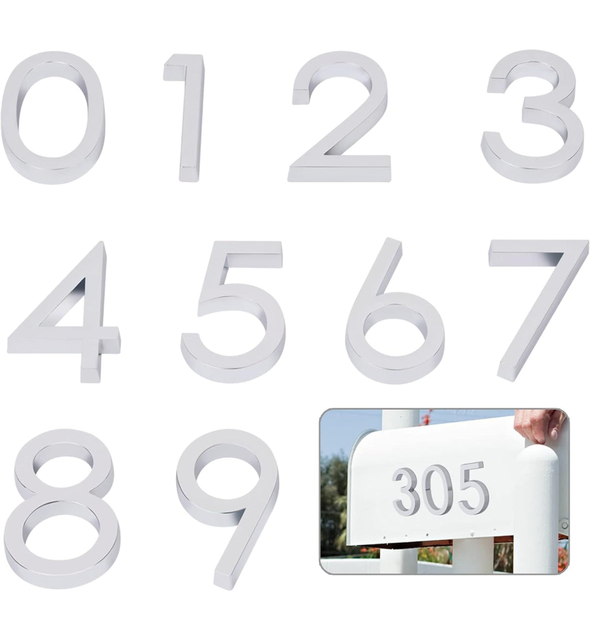 Floating Adhesive Numbers – Tailor Mail