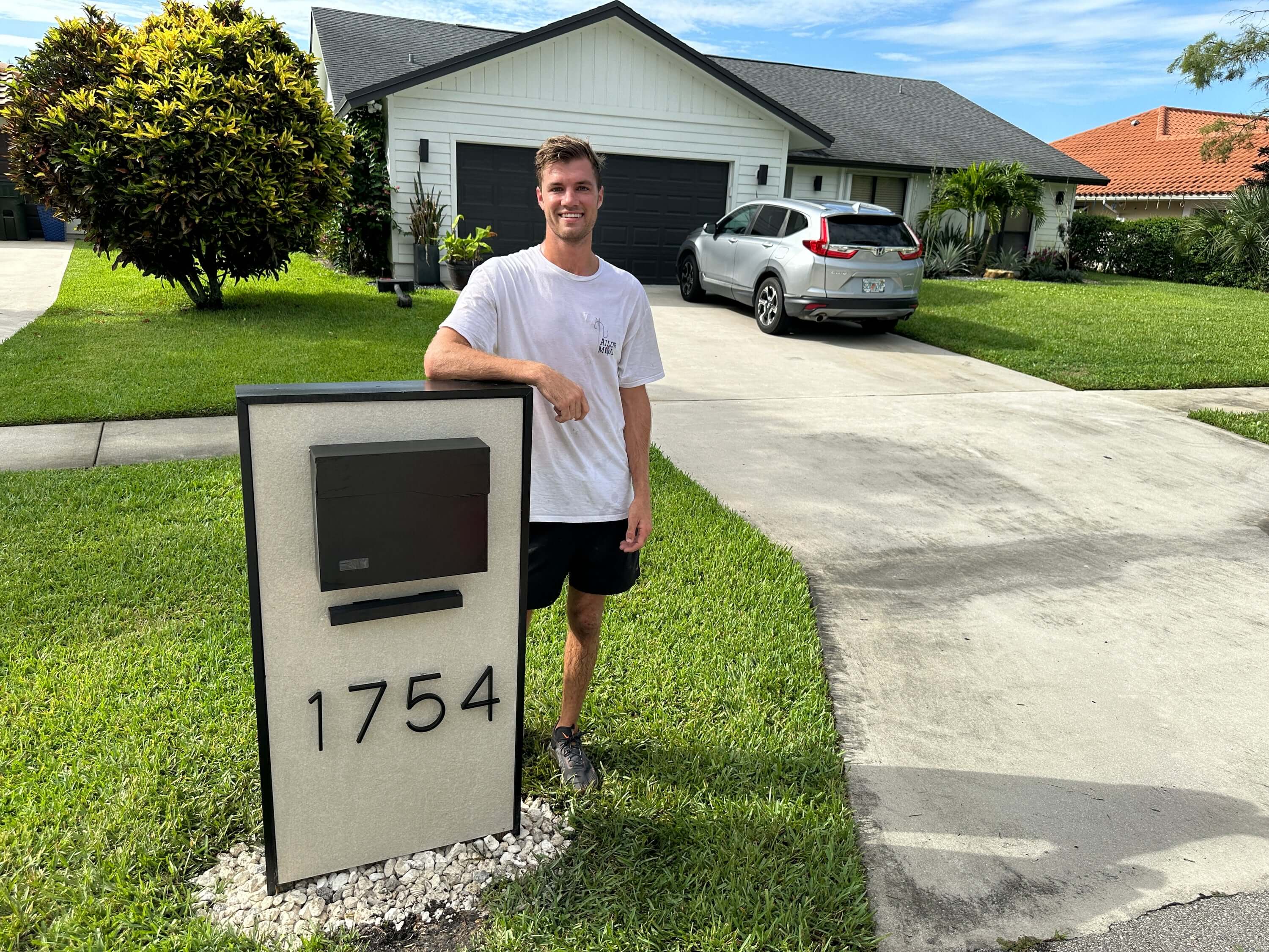 Tile Square Mailbox Installation