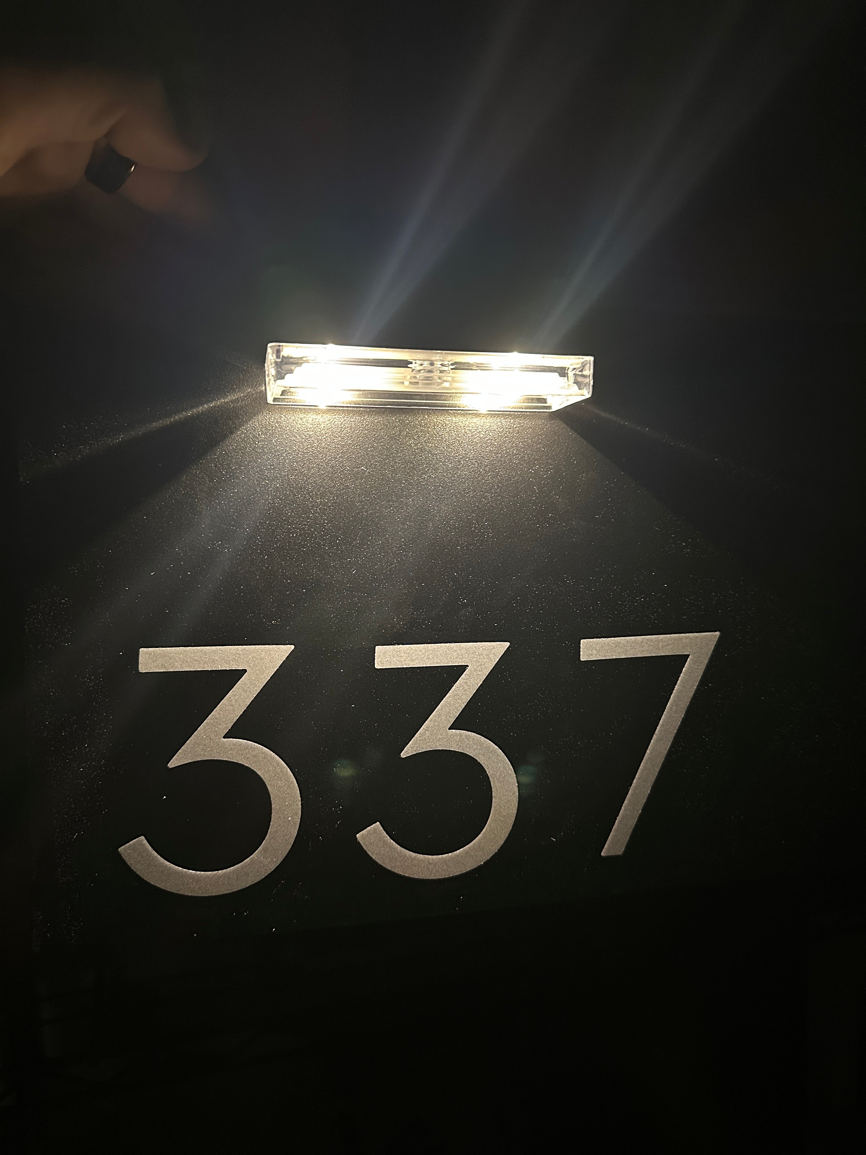 Solar Mailbox Number LED Light
