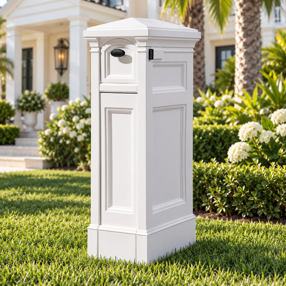 Atherton Reserve white mailbox — home setting visualization