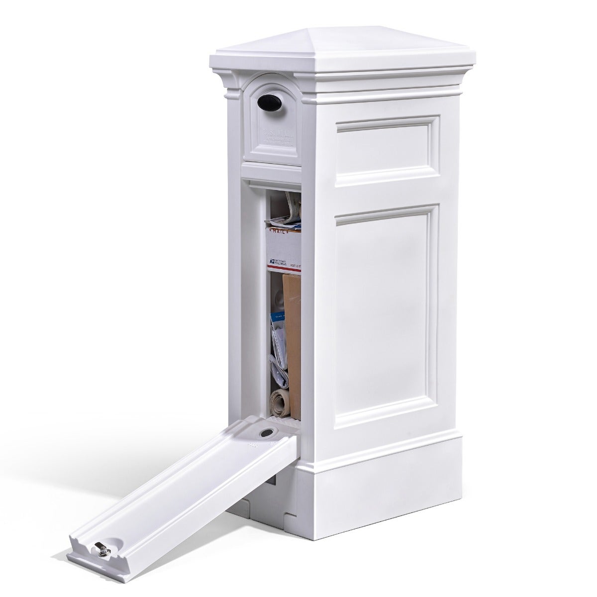 Atherton Reserve storage mailbox in Classic White